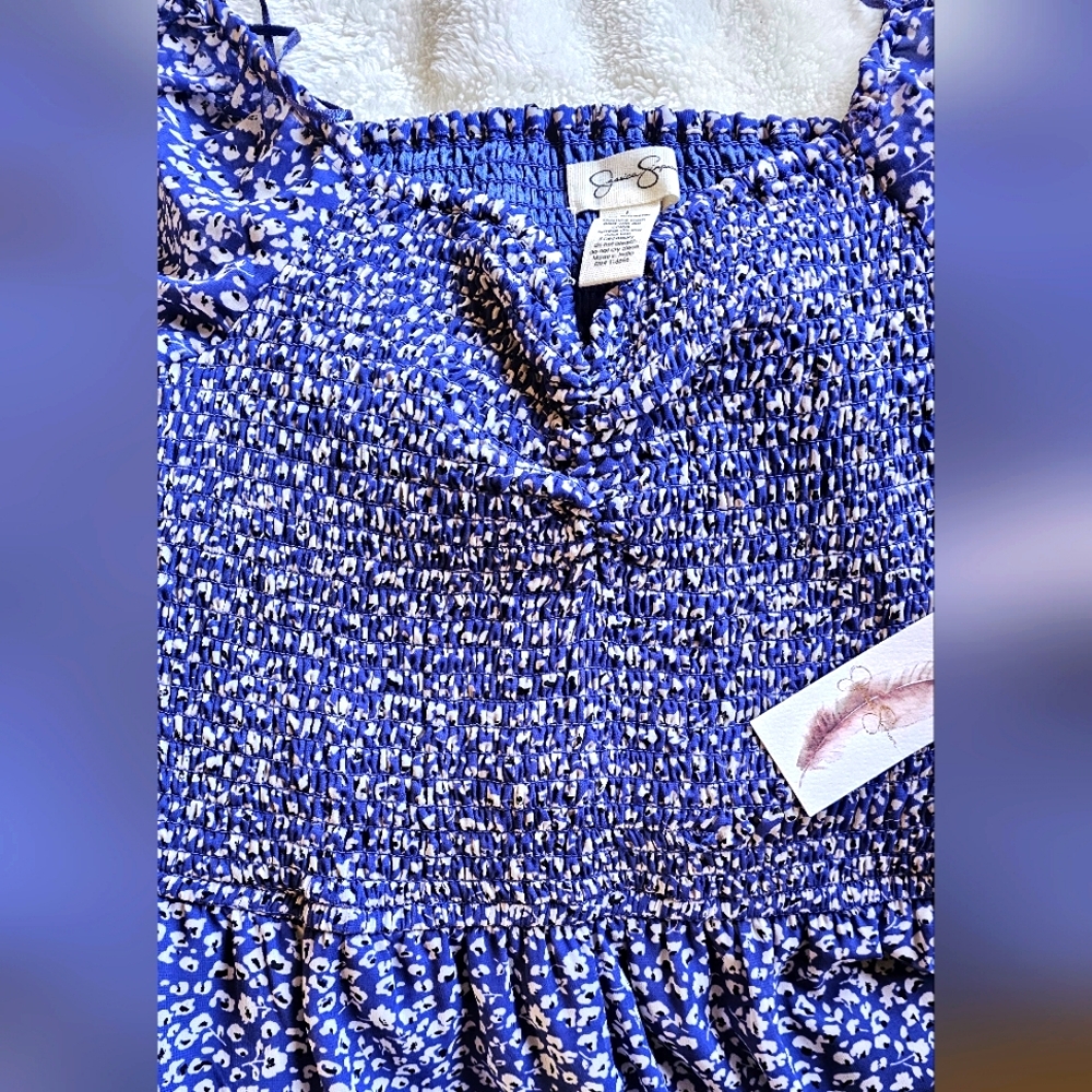 Jessica Simpson Sweetheart Peasant Boho dress size large